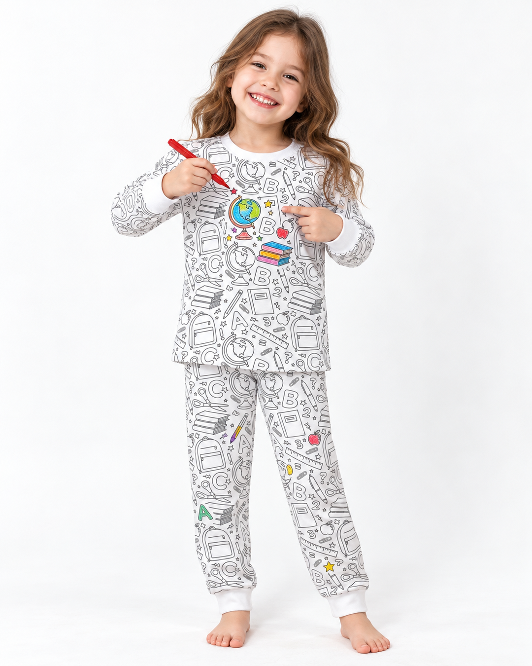 All Colorable Bamboo Two Piece Long Sleeve Pajama Set
