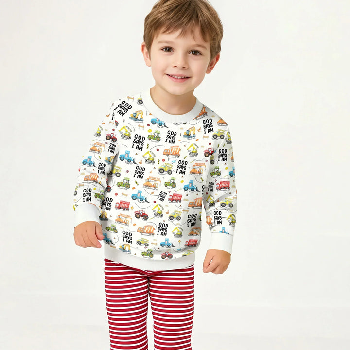 God Says I Am Boy Bamboo Crewneck Sweatshirt