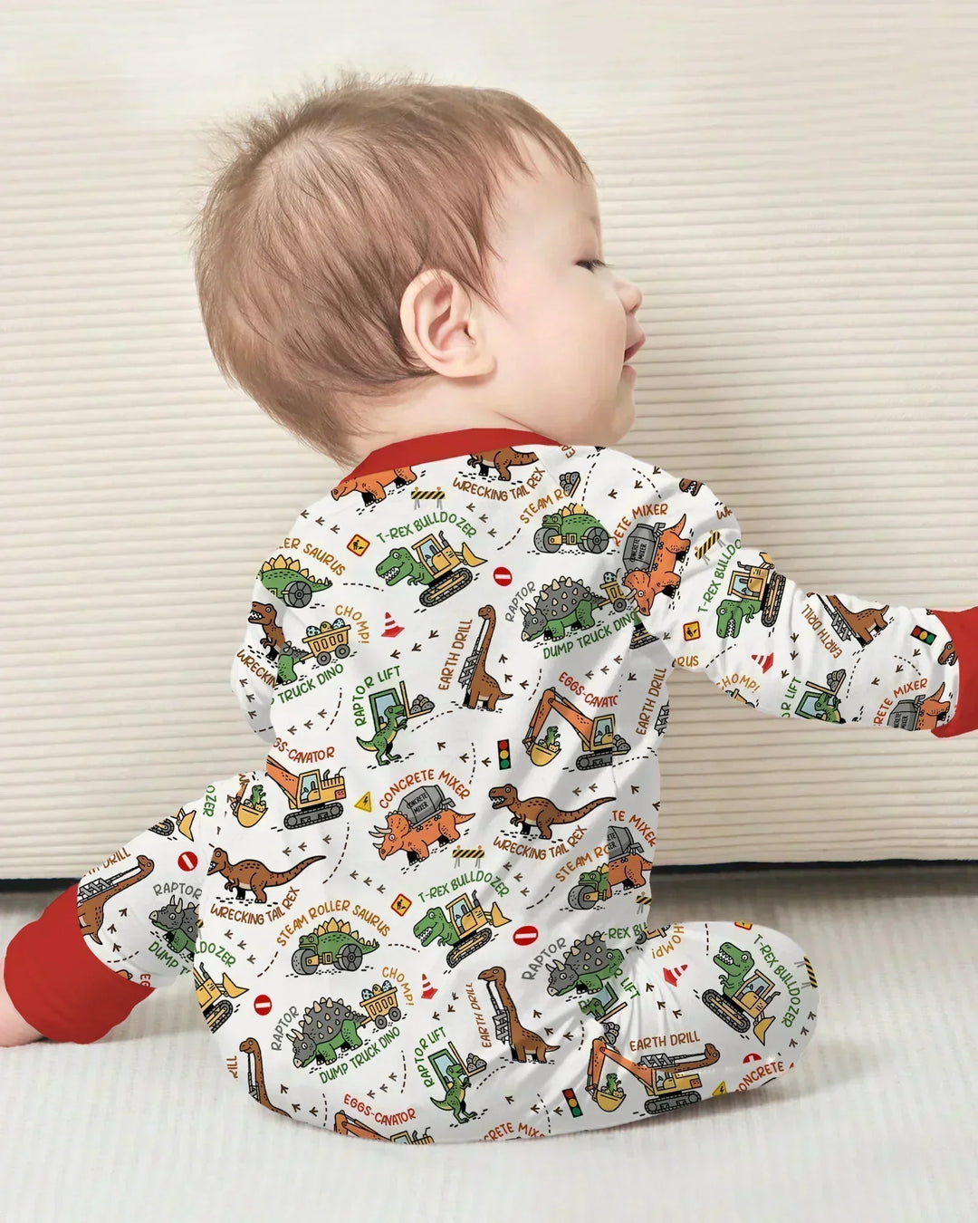 Dinosaur Construction Truck Bamboo Convertible Zippy