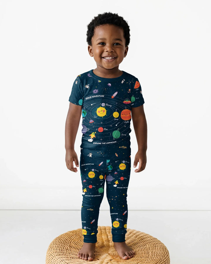 Zweiteiliges, kurzärmliges Pyjama-Set mit Marienkäfern