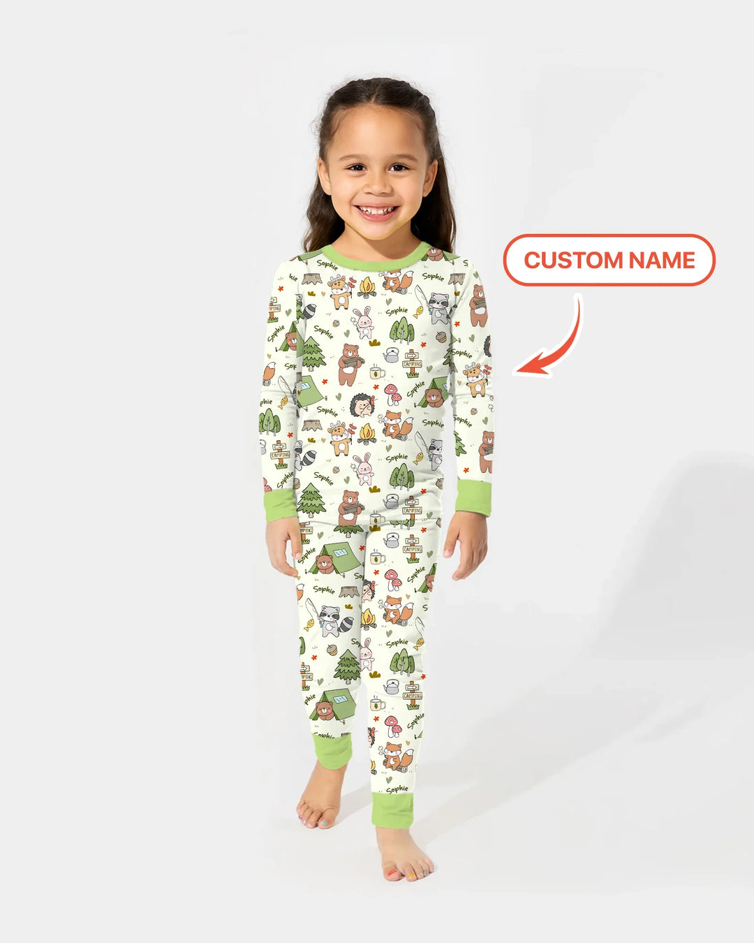 Zweiteiliges Langarm-Pyjama-Set mit Sommerfrüchten