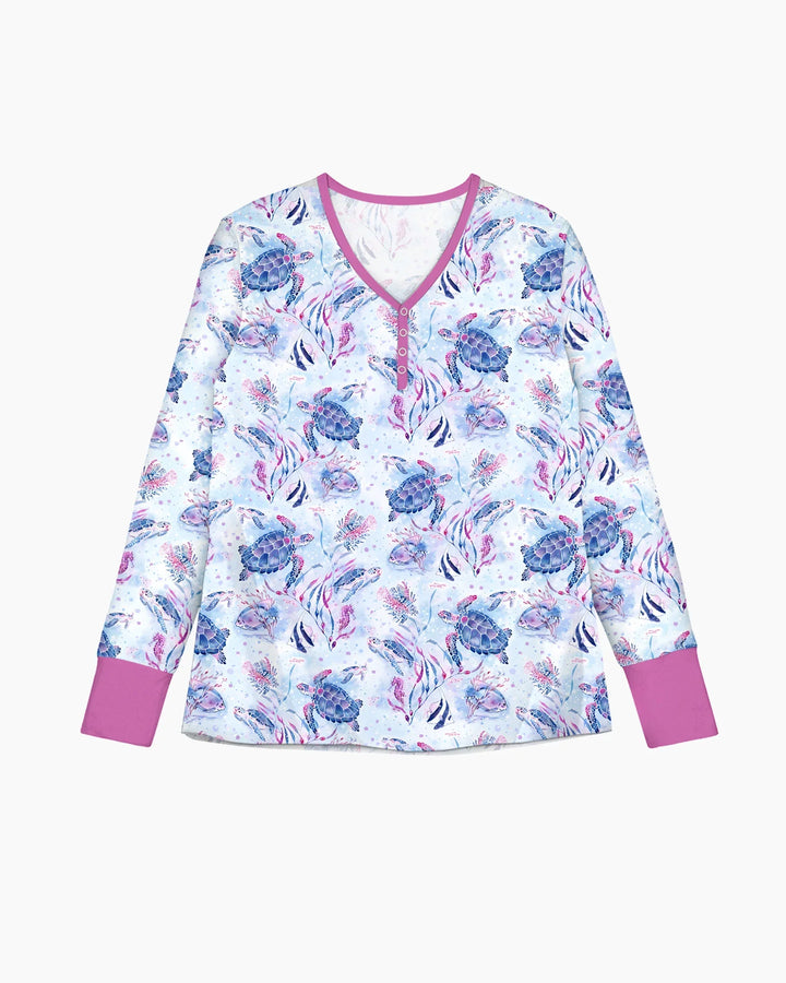 Little Turtles Familie passende Pyjama-Set aus Bambus für Damen