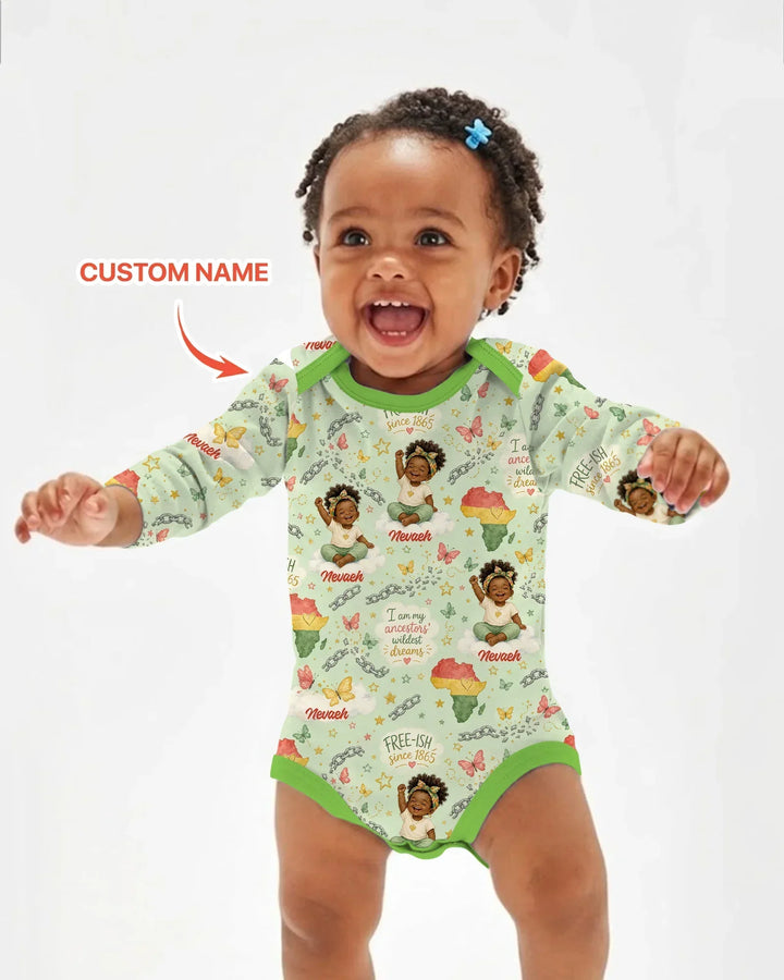Gerippte Babykleidung mit individuellem Foto - Weich &amp; Skizzenhaft