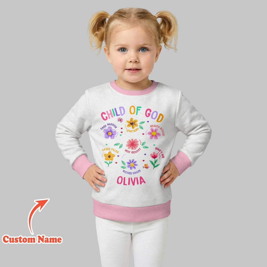Personalisierbares "Kind Gottes" Bambus-Rundhals-Sweatshirt