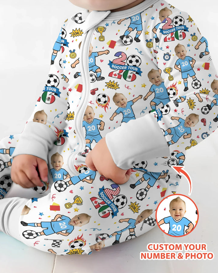 Gerippte Babykleidung mit individuellem Foto - Weich &amp; Skizzenhaft