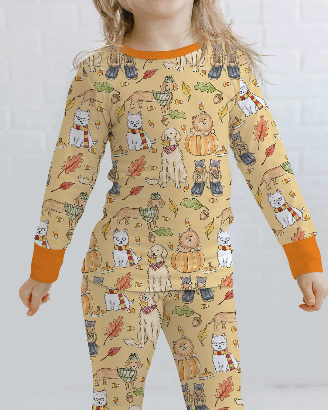 Autumn Paws Bamboo Two Piece Long Sleeve Pajama Set
