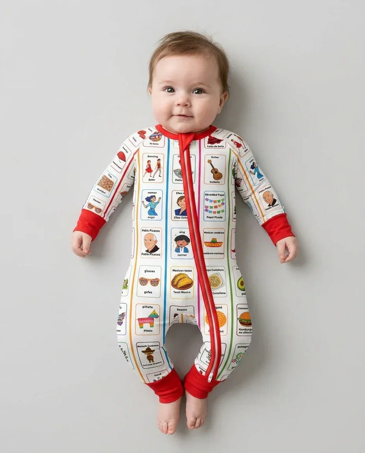 Gerippte Babykleidung mit individuellem Foto - Weich &amp; Skizzenhaft