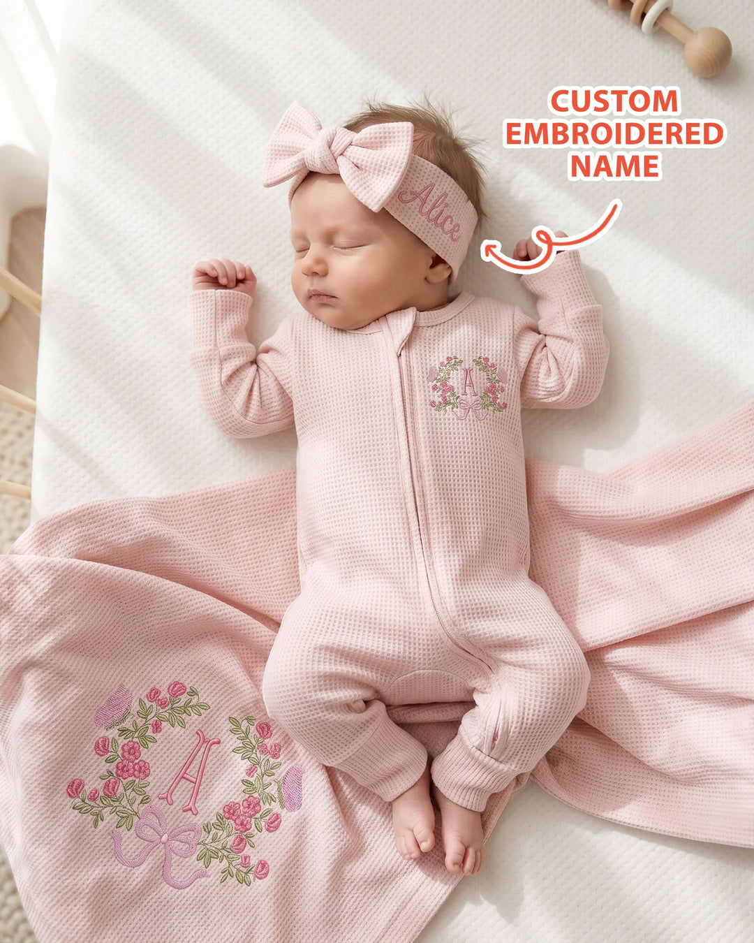 Gerippte Babykleidung mit individuellem Foto - Weich &amp; Skizzenhaft