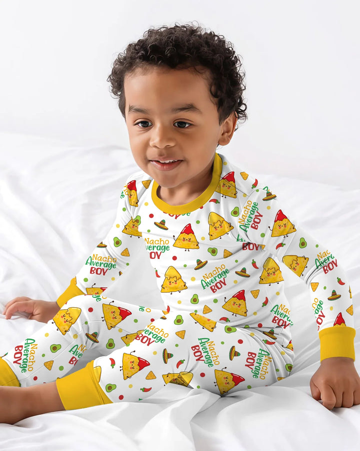 Zweiteiliges Langarm-Pyjama-Set mit Sommerfrüchten