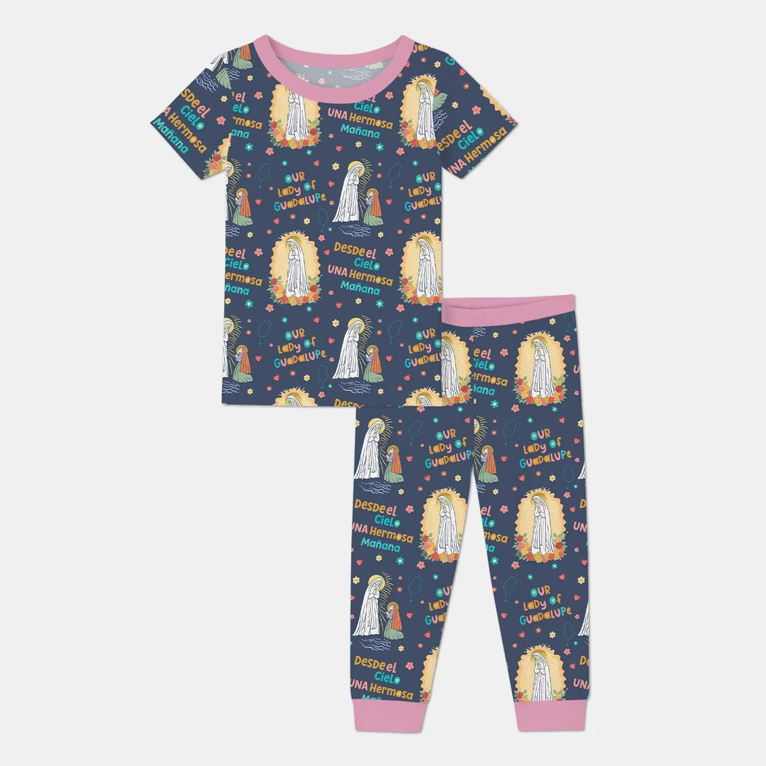 Zweiteiliges, kurzärmliges Pyjama-Set mit Marienkäfern