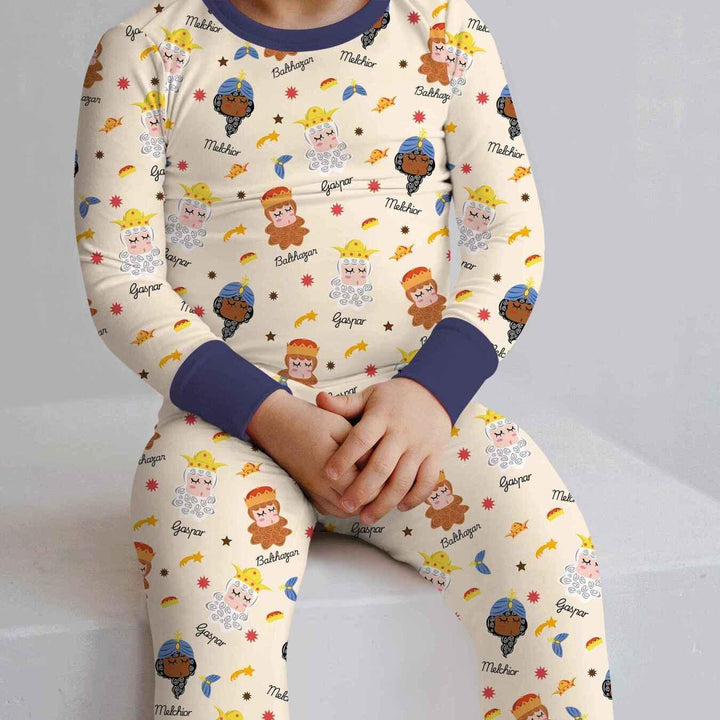 Tres Reyes Magos Bamboo Two Piece Long Sleeve Pajama Set