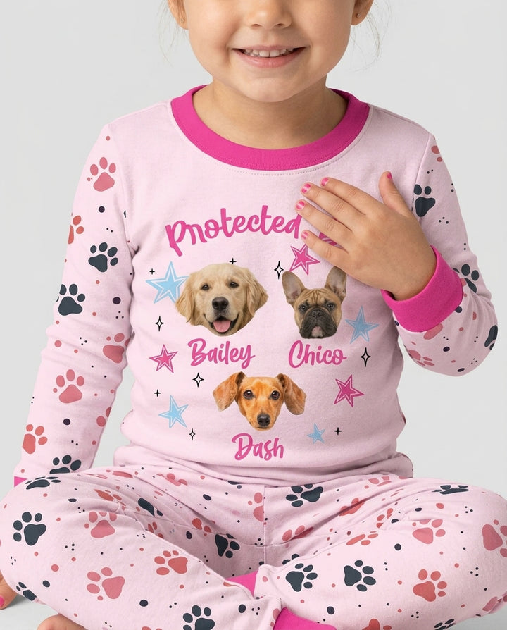 Cute Pet Photo Bamboo Two Piece Long Sleeve Pajama Set