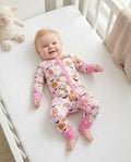 Pink Boo Patch Bamboo Convertible Zippy