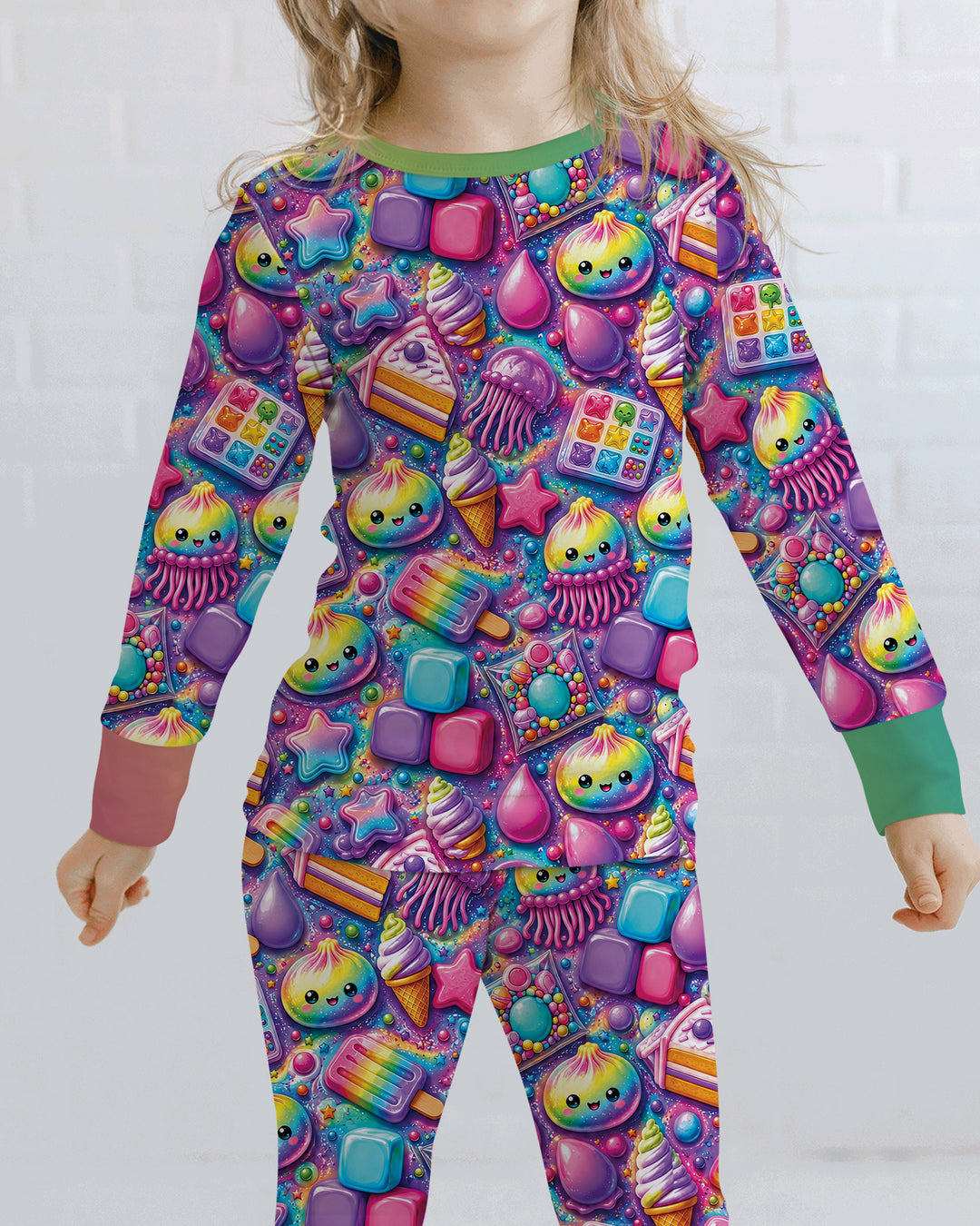 Squishy Party Bamboo Two Piece Long Sleeve Pajama Set