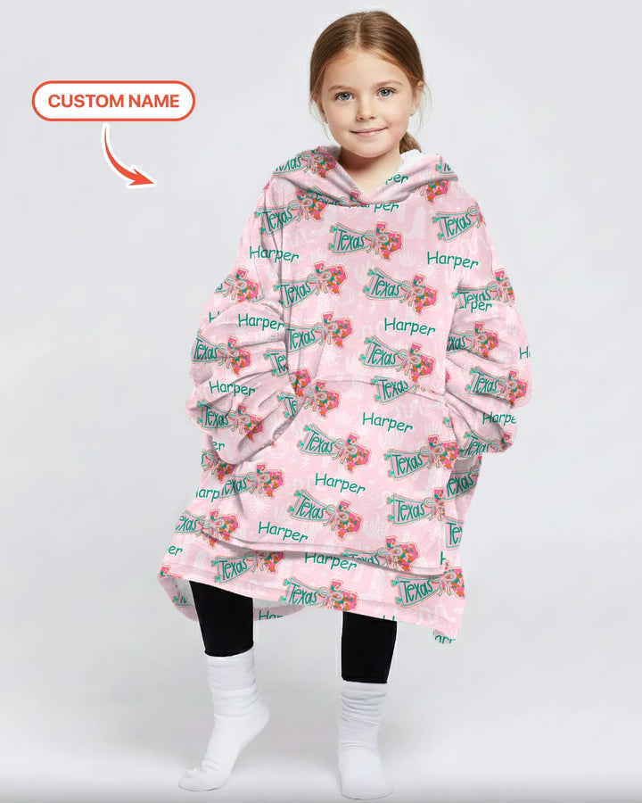 Personalisierter Name Preppy Texas Charme Bambus Kuschelpullover