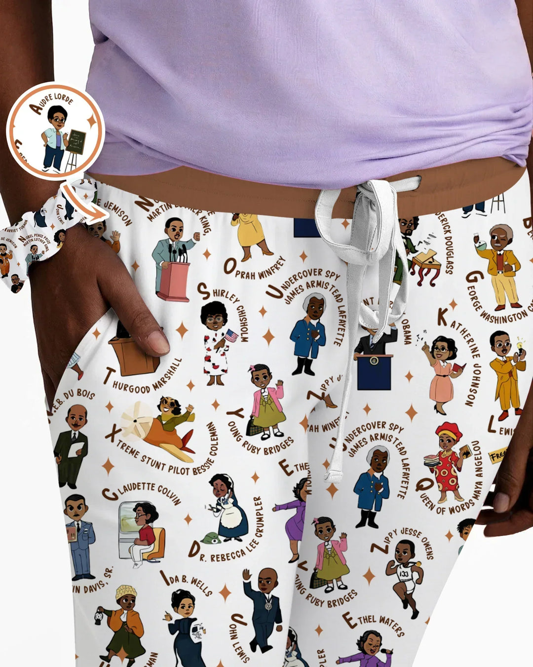 Black Legacy ABCs Familien-Pyjama-Set aus Bambus für Damen