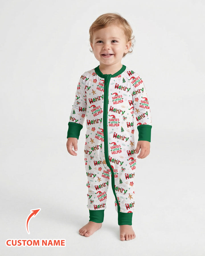 Personalized Santa's Little Helper Bamboo Convertible Zippy