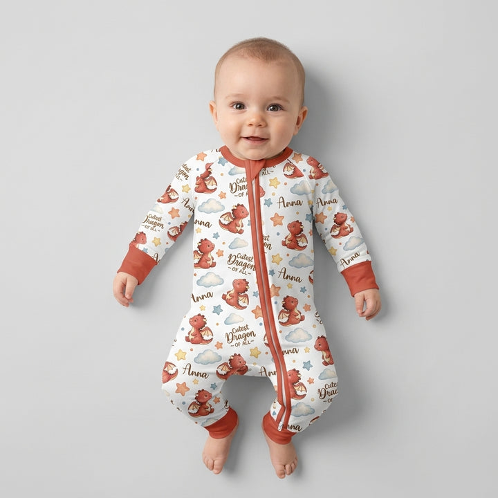 Custom Name Cutest Dragon Of All Bamboo Convertible Zippy