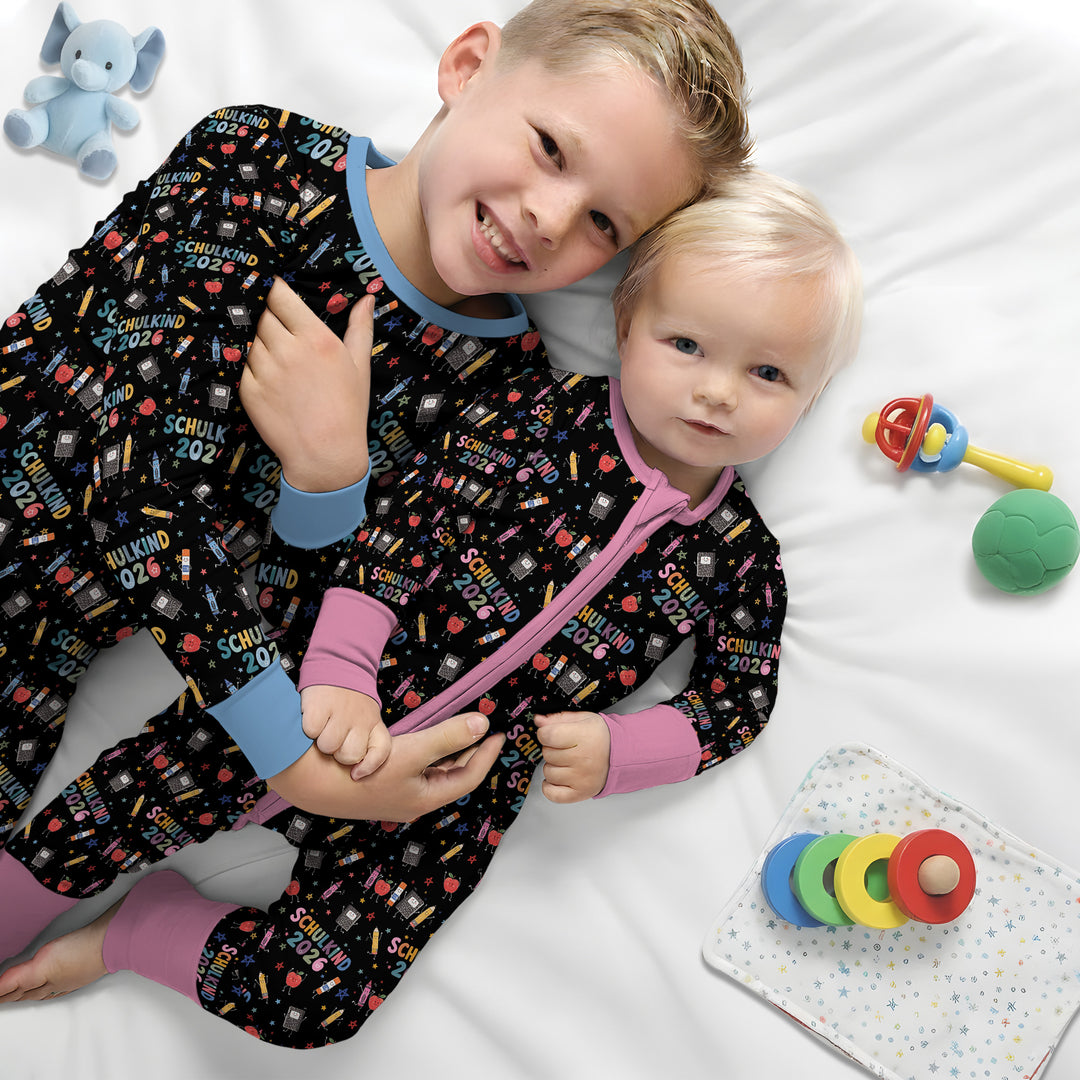 First Day Fun 2026 Bamboo Two Piece Long Sleeve Pajama Set