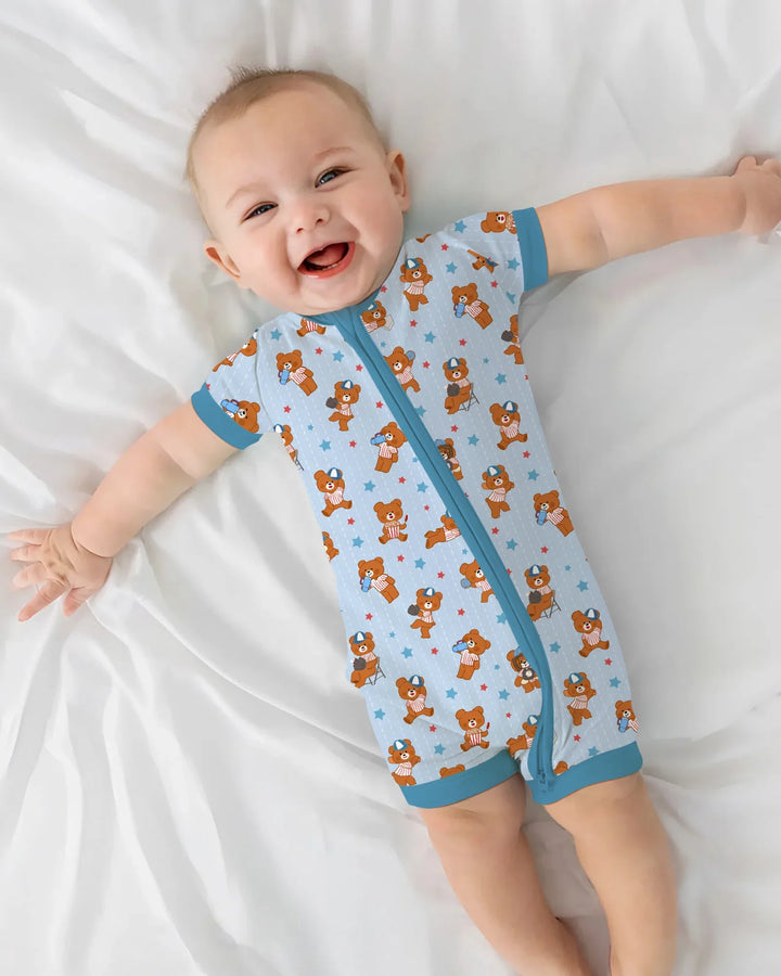 Born To Play Baseball Bamboo Shorty Zippy