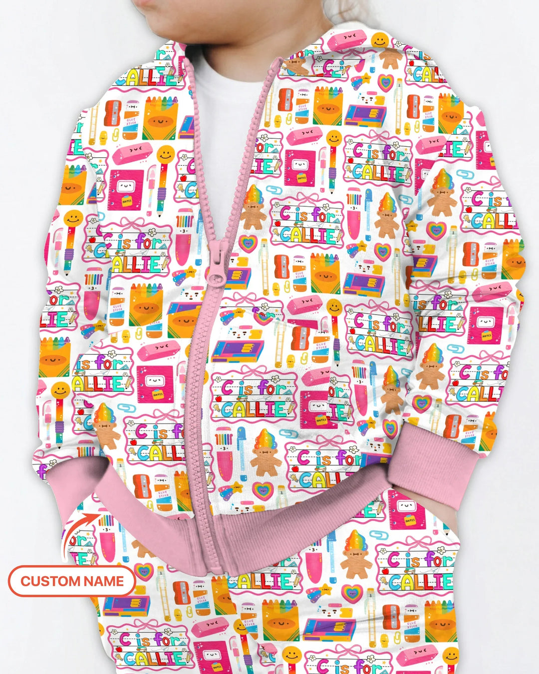 Custom Name Classroom Cuties Bamboo Zip Hoodie