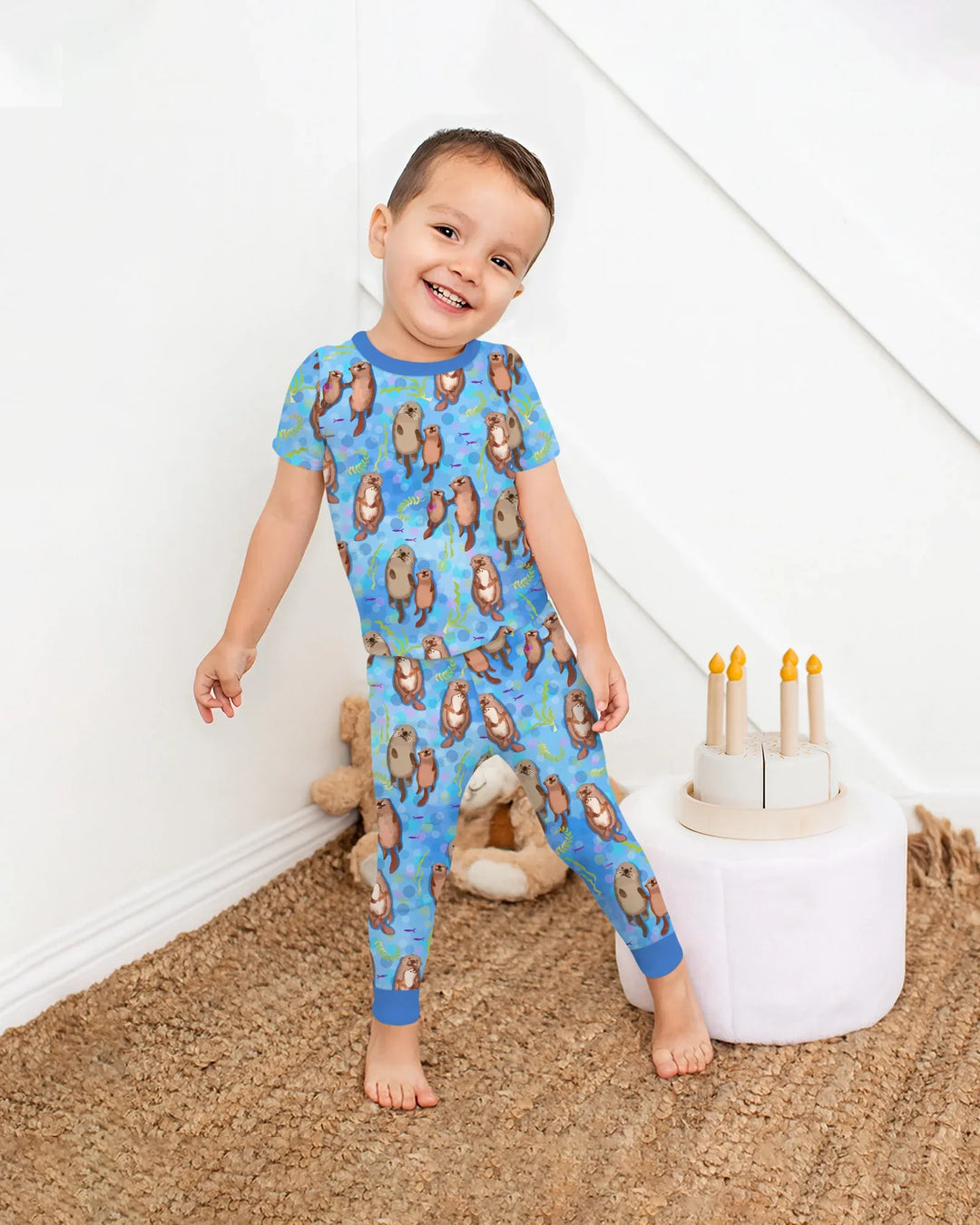 Zweiteiliges, kurzärmliges Pyjama-Set mit Marienkäfern