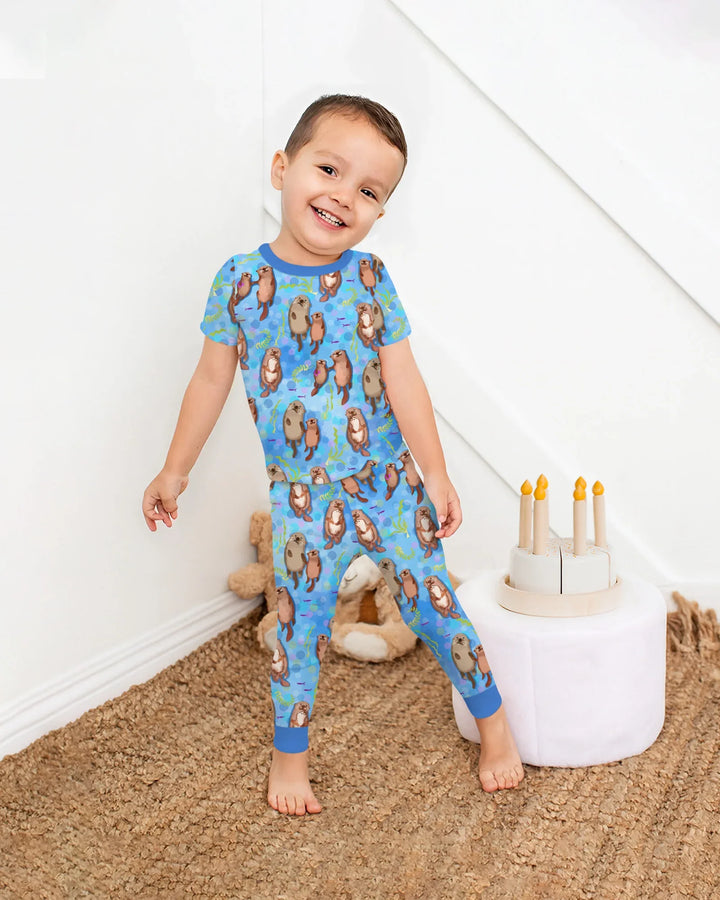 Zweiteiliges, kurzärmliges Pyjama-Set mit Marienkäfern