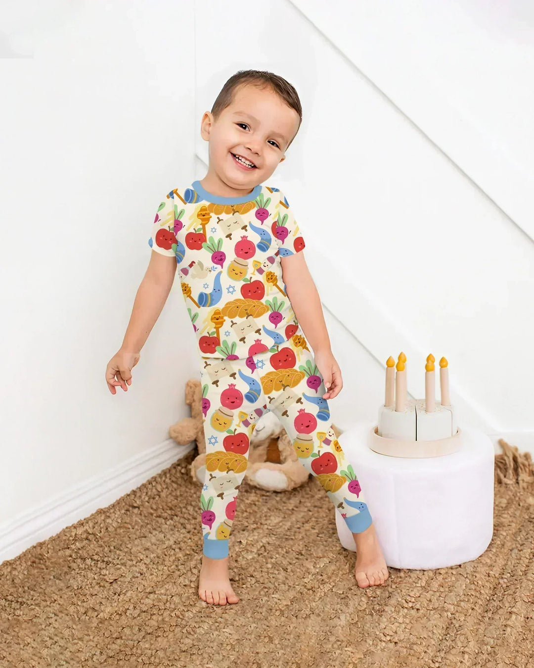 Zweiteiliges, kurzärmliges Pyjama-Set mit Marienkäfern