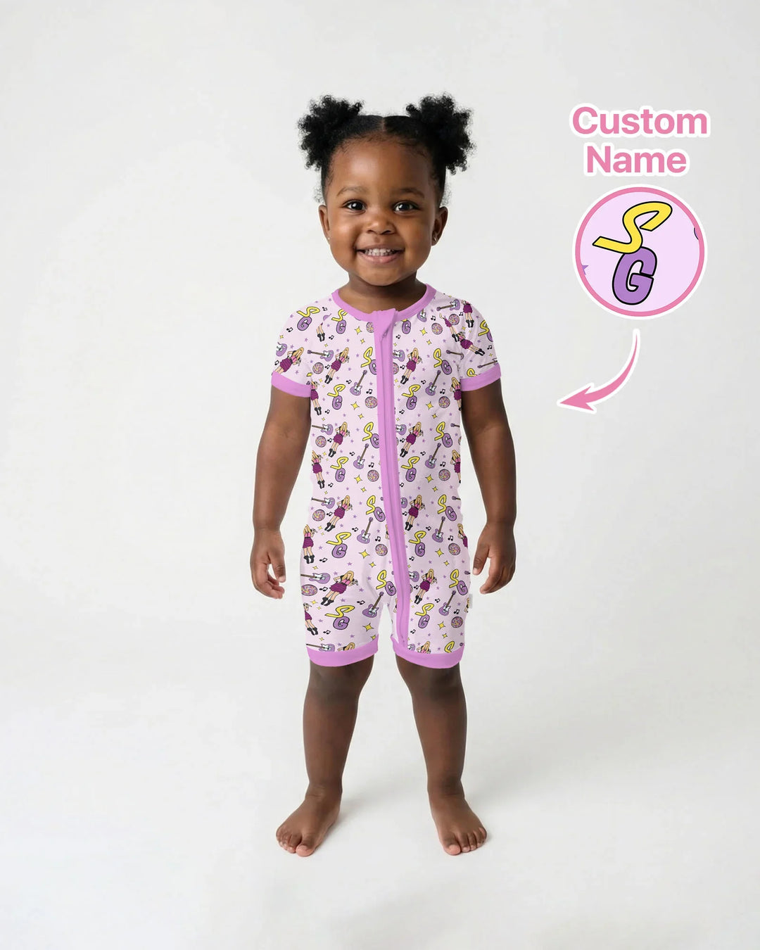 Custom Name Mini Rockstar Shorty Zippy