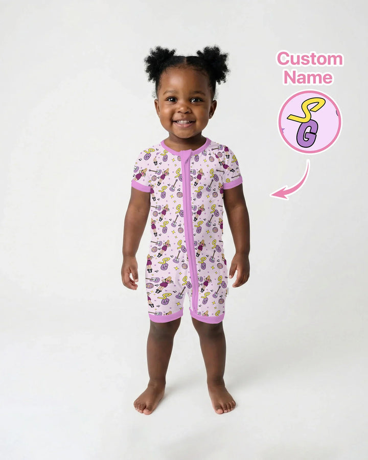 Custom Name Mini Rockstar Shorty Zippy