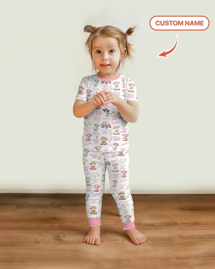 Zweiteiliges, kurzärmliges Pyjama-Set mit Marienkäfern
