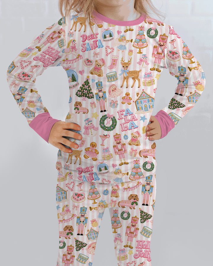 Preppy Christmas Bamboo Two Piece Long Sleeve Pajama Set