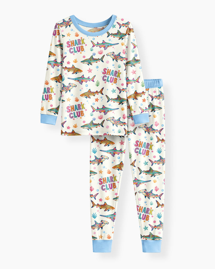 Shark Club Bamboo Two Piece Long Sleeve Pajama Set