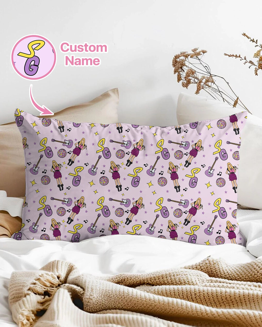 Custom Name Mini Rockstar Pillow Case