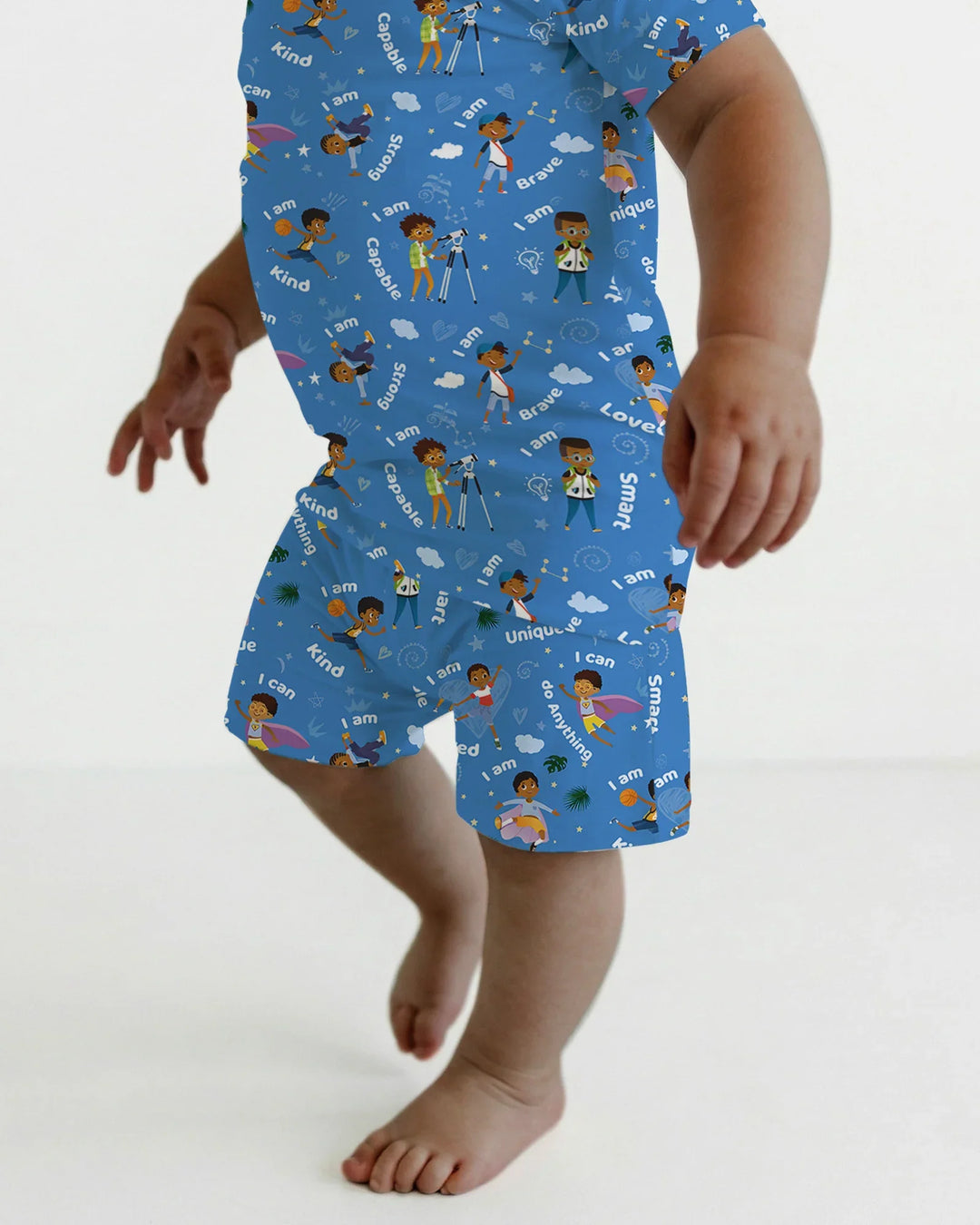 Schlafanzug-Set zweiteilig, kurze Ärmel, kurze Hose, Bambus