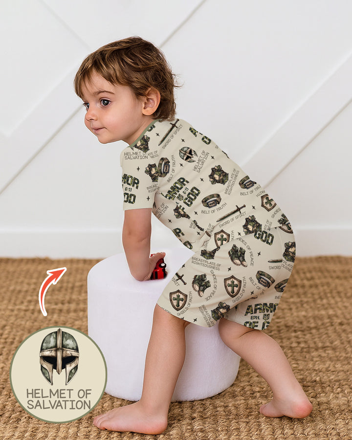 Schlafanzug-Set zweiteilig, kurze Ärmel, kurze Hose, Bambus