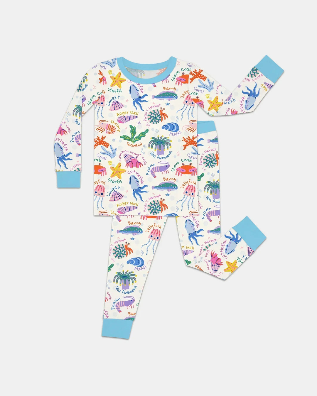 Tide Pool Pals Bamboo Two Piece Long Sleeve Pajama Set