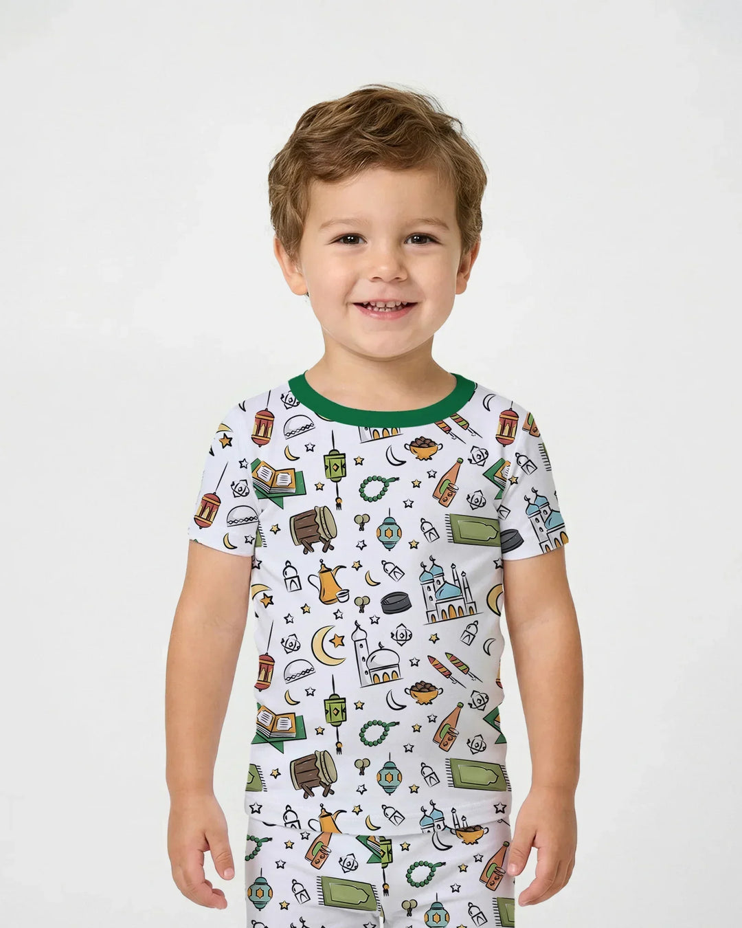 Ramadan Blessings Family Matching Bamboo Two Piece Short Sleeve Pajama Set