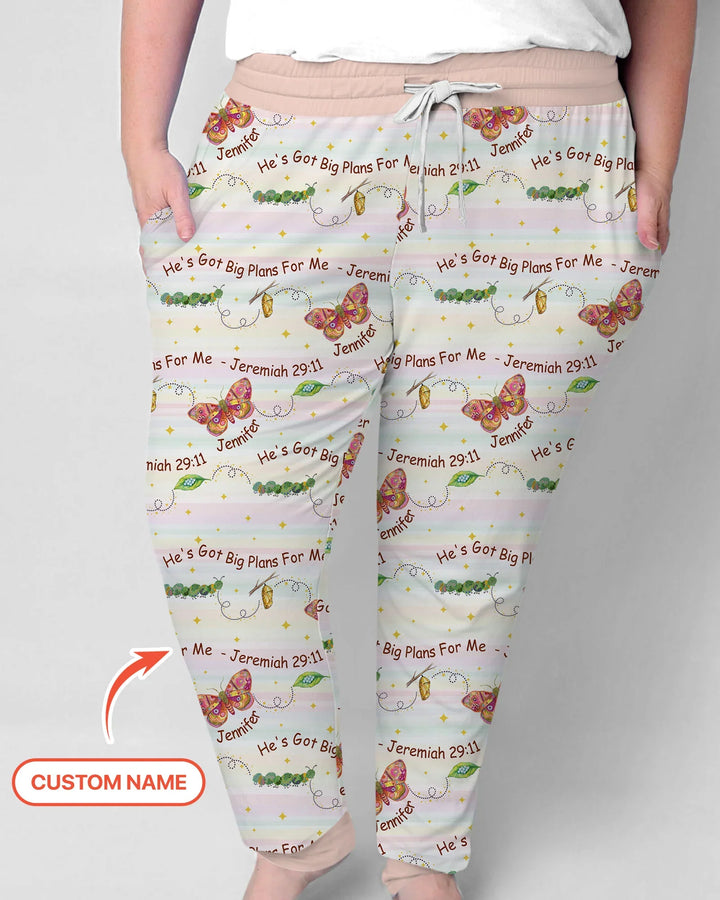 Custom Name He's Got Big Plans For Me Bamboo Women Pajama Set