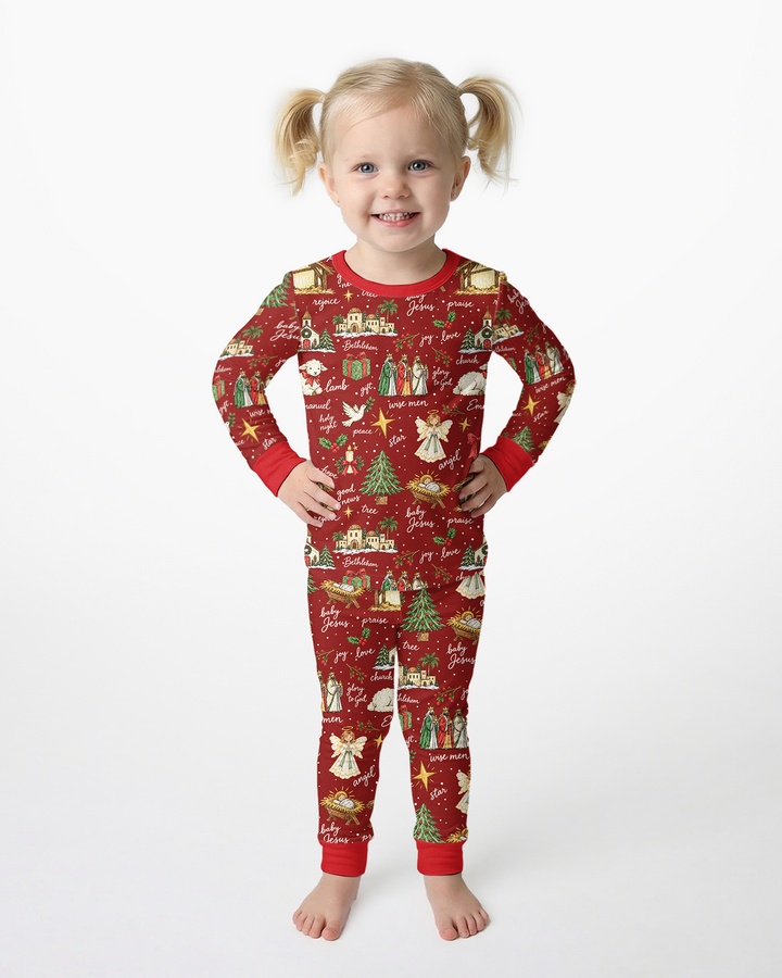 Tis The Season Family Matching Bamboo Two Piece Long Sleeve Pajama Set