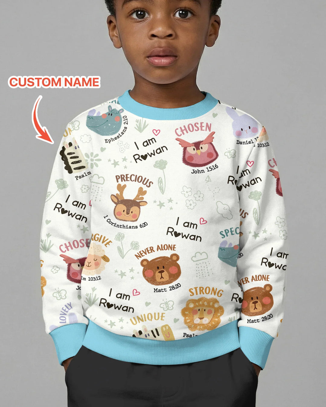 God’s Little Zoo Personalisierbares Bambus Crewneck Sweatshirt
