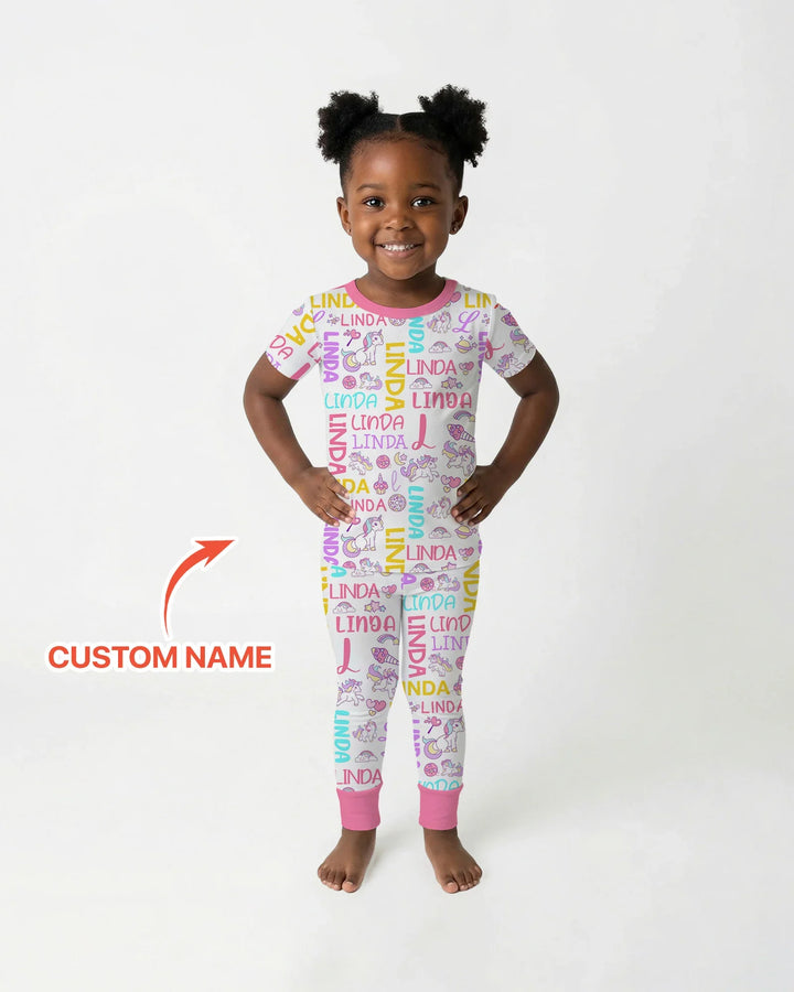 Zweiteiliges, kurzärmliges Pyjama-Set mit Marienkäfern