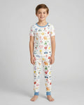 Hebrew Aleph Bet Bamboo Two Piece Short Sleeve Pajama Set