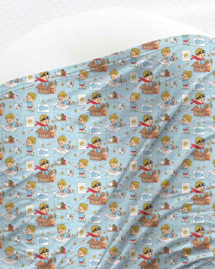 Tiny Explorer Tales swaddle blanket