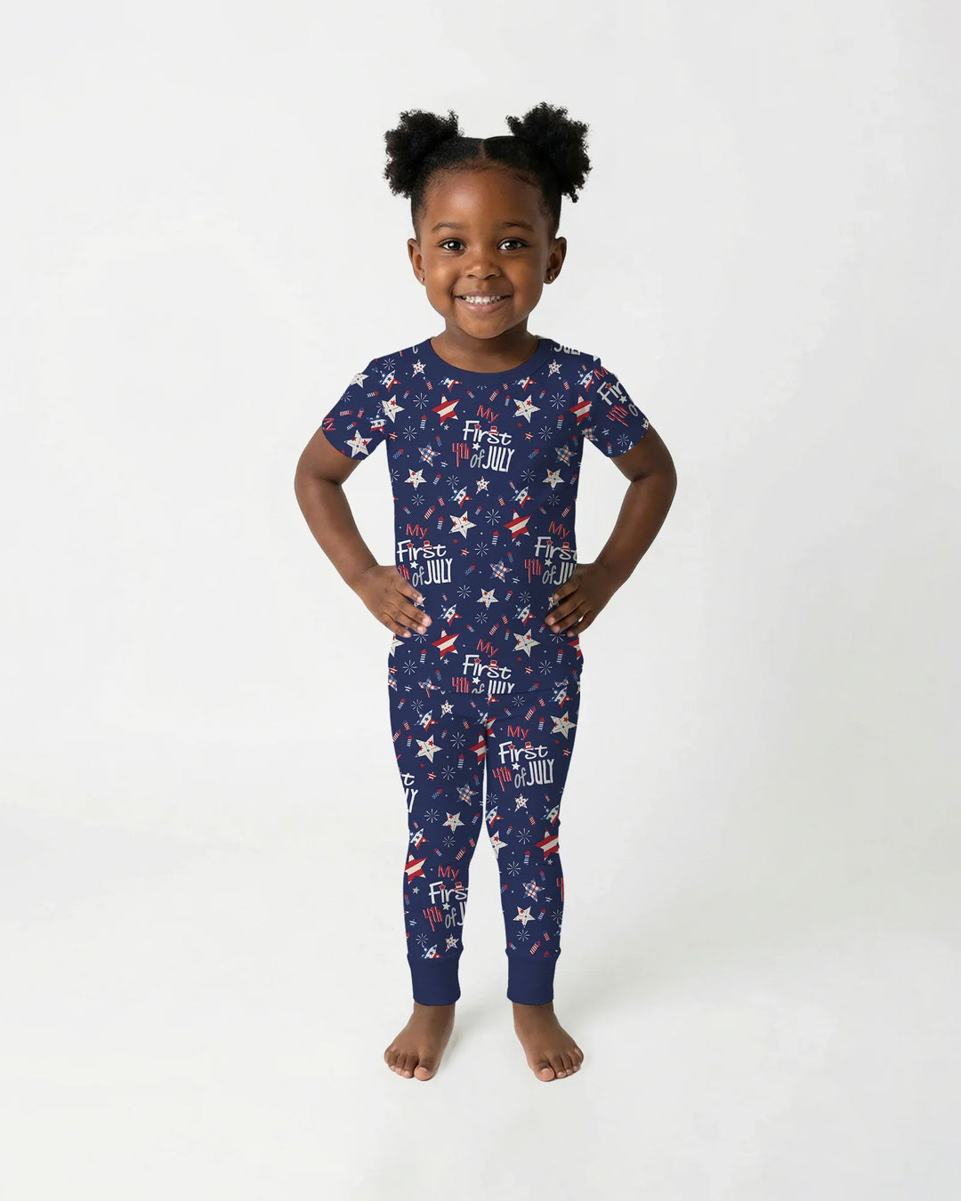Zweiteiliges, kurzärmliges Pyjama-Set mit Marienkäfern
