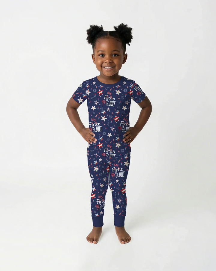 Zweiteiliges, kurzärmliges Pyjama-Set mit Marienkäfern
