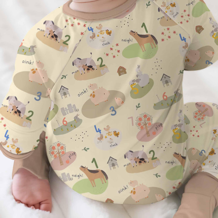 Gerippte Babykleidung mit individuellem Foto - Weich &amp; Skizzenhaft