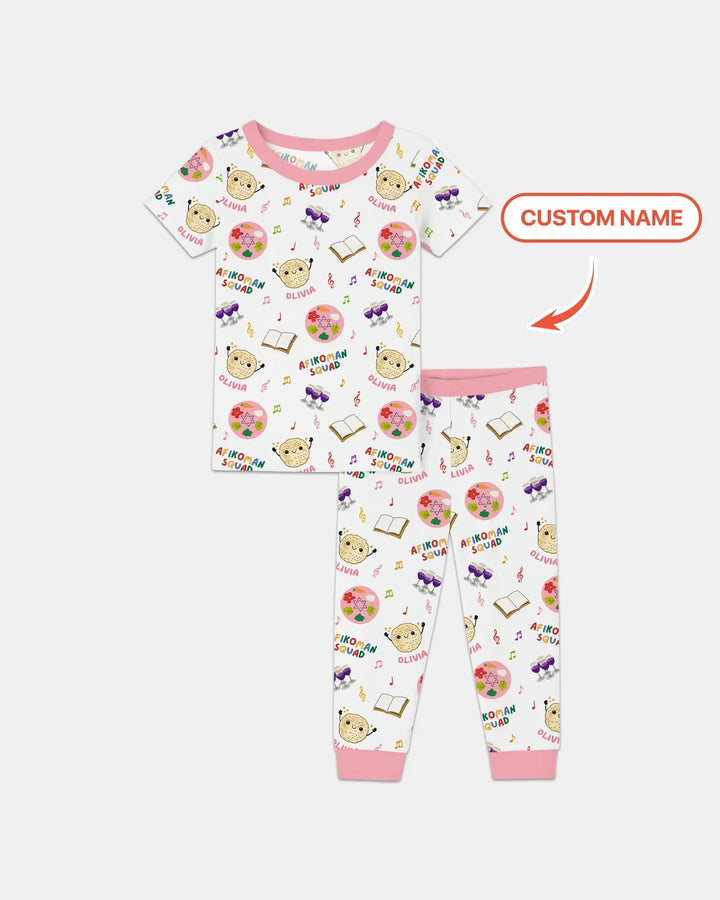 Zweiteiliges, kurzärmliges Pyjama-Set mit Marienkäfern