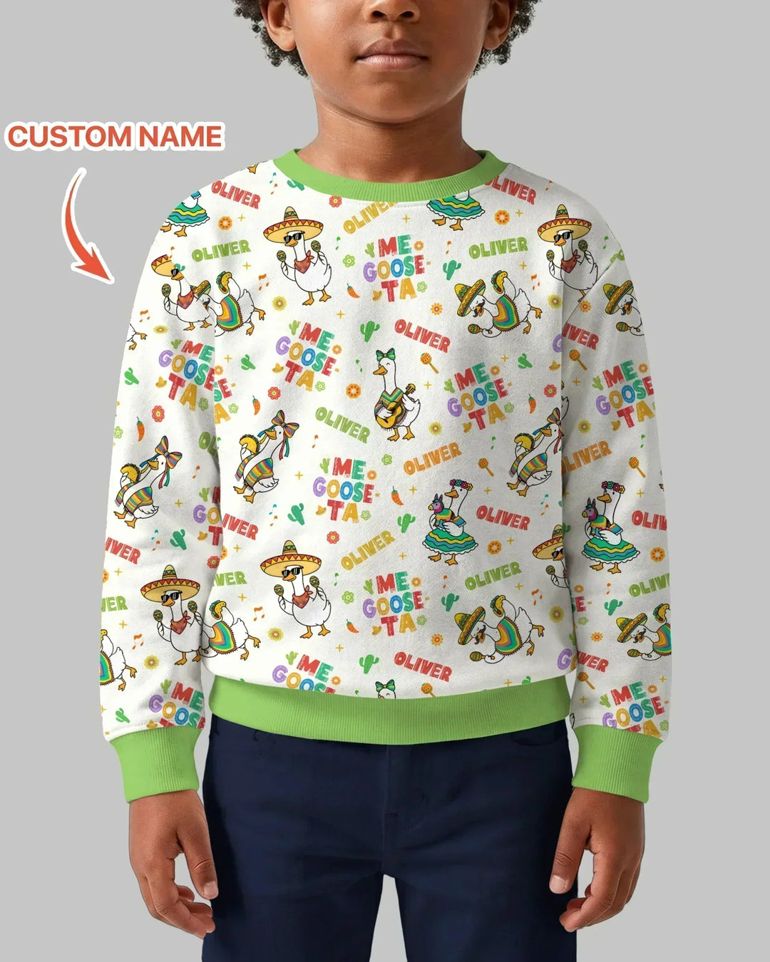 Personalisierbares "Me Goose-ta Bamboo" Rundhals-Sweatshirt