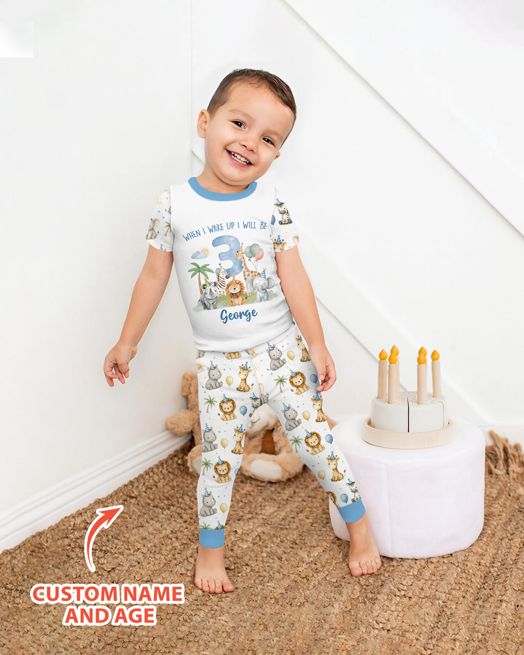Zweiteiliges, kurzärmliges Pyjama-Set mit Marienkäfern